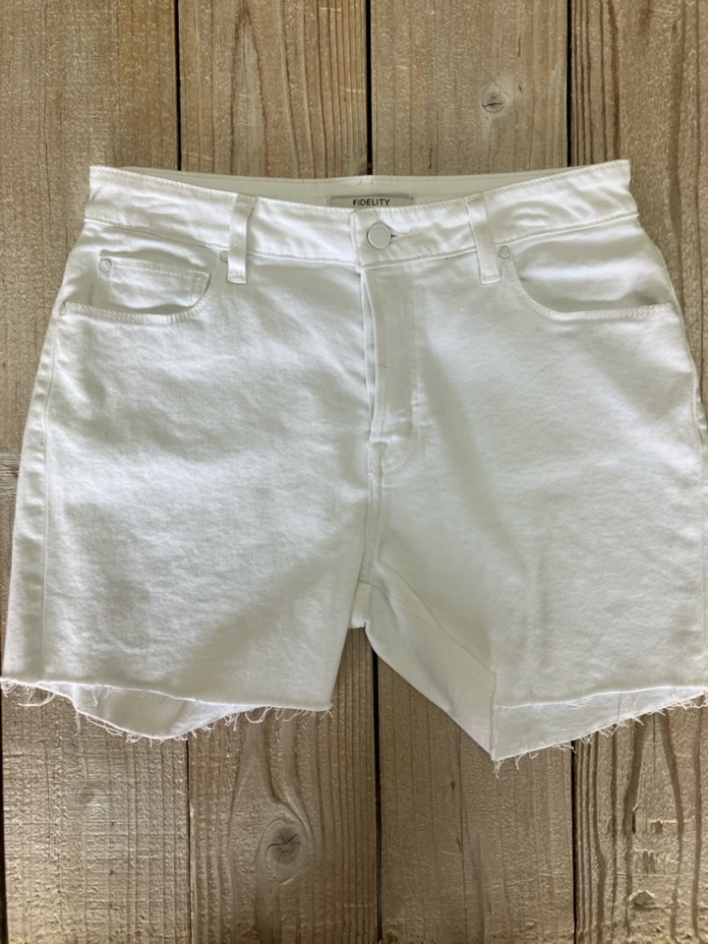 Fidelity White Denim Shorts